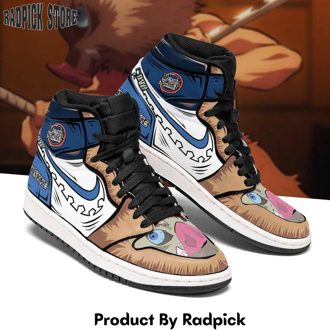 Inosuke hashibiras blade air jordan high top sneakers anime  rp0251080